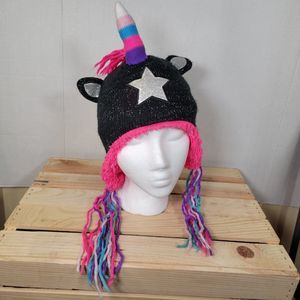 Capelli New York Rainbow Unicorn Silver Star Knit Hat